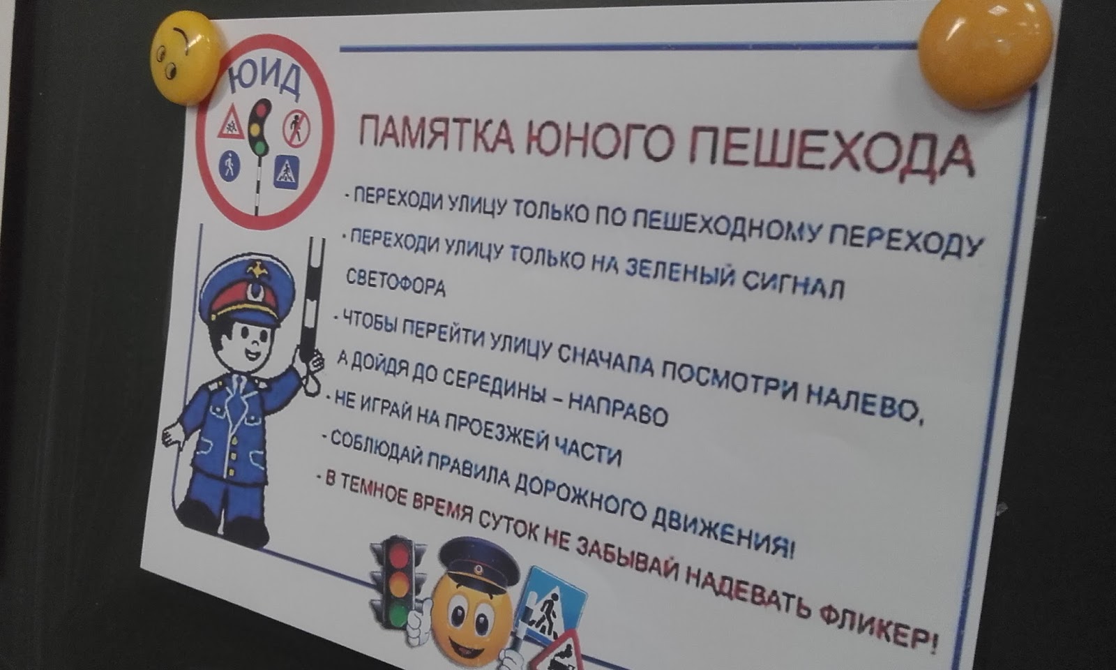 Памятка юного пешехода в картинках для детей