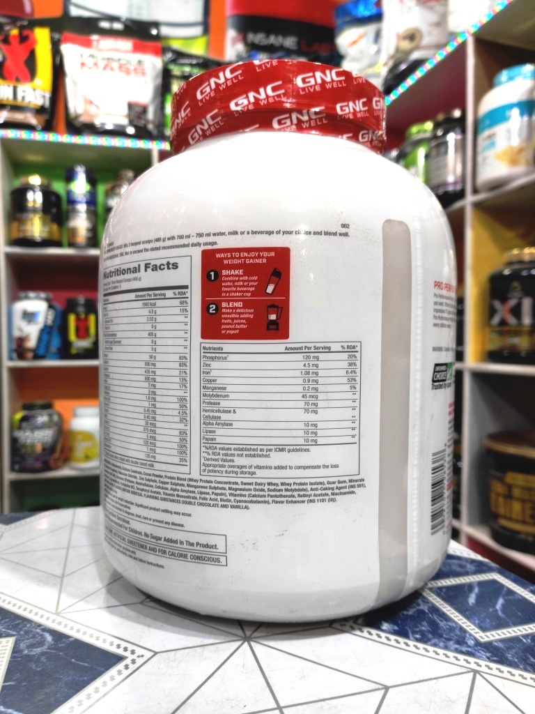GNC Pro Performance Weight Gainer 6.6 lbs, 3 kg NCR Food Supplements
