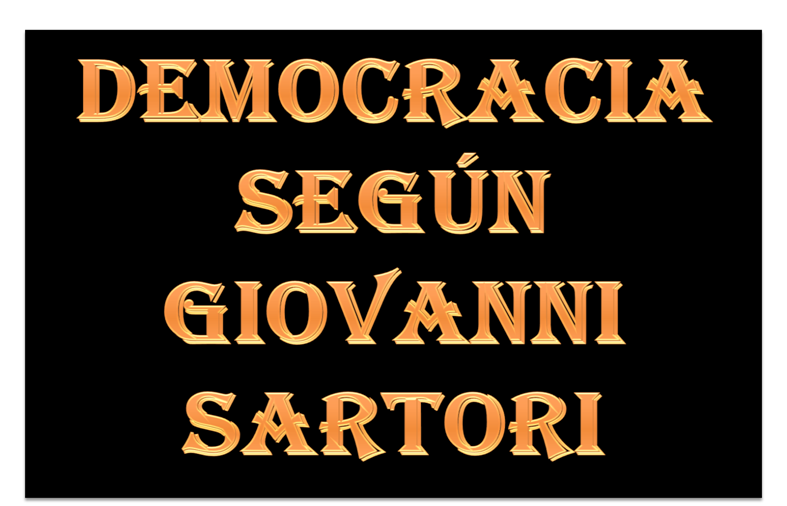 Democracia según Giovanni Sartori