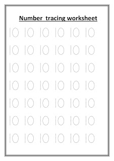 Number tracing worksheet 1 - Worksheet4all - Number worksheet 1-10