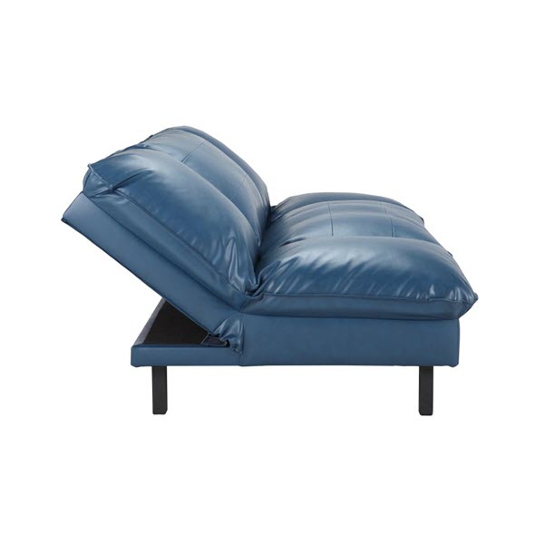 PONTUS/P Sofa Giường Da Tổng Hợp 182x114x85 cm Màu Xanh Dương