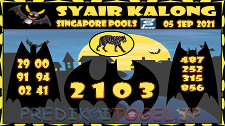 Syair Kalong Togel Singapura Minggu 05-Sep-2021