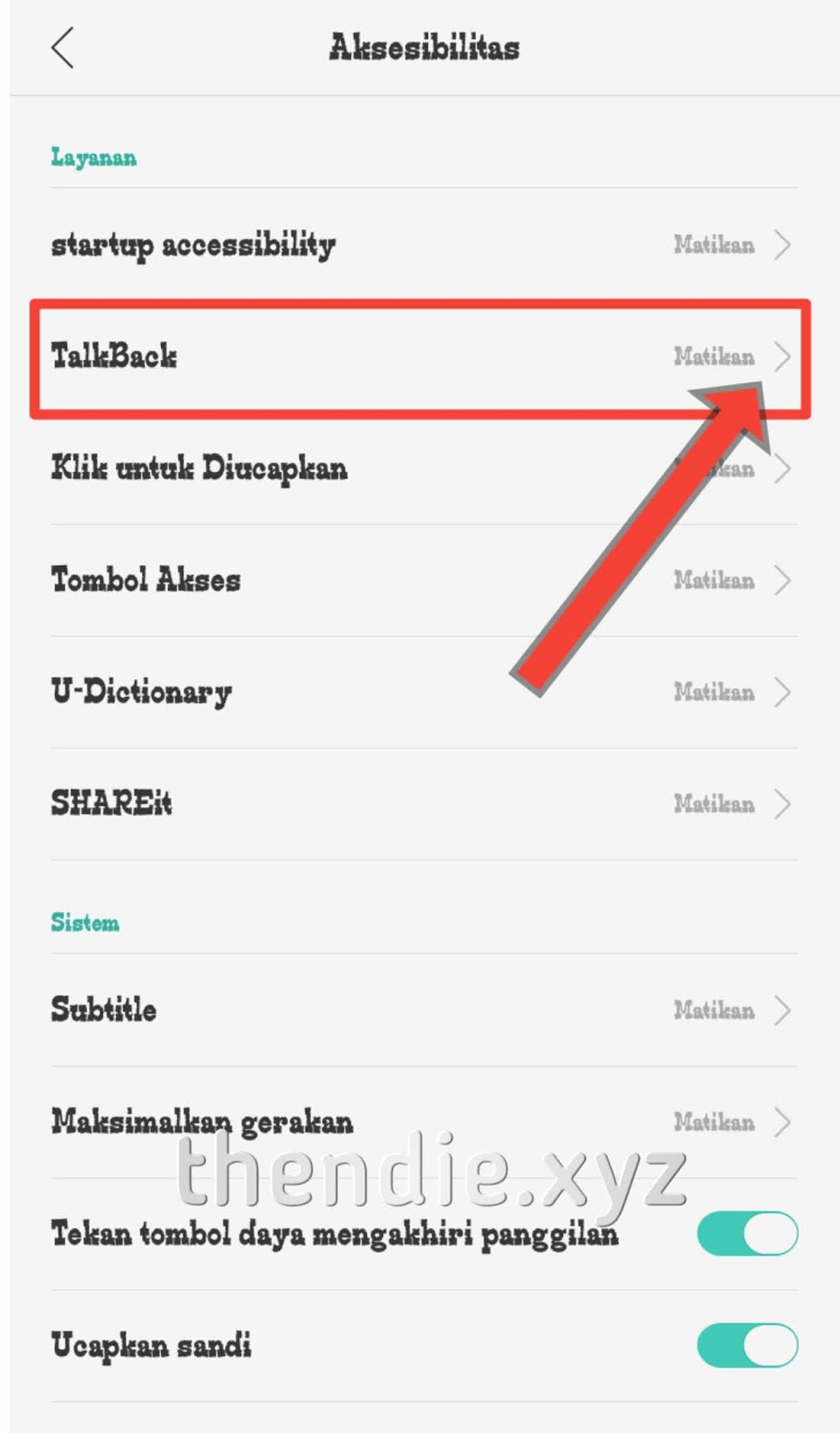 Cara Menonaktifkan TalkBack yang Menyebabkan Layar HP