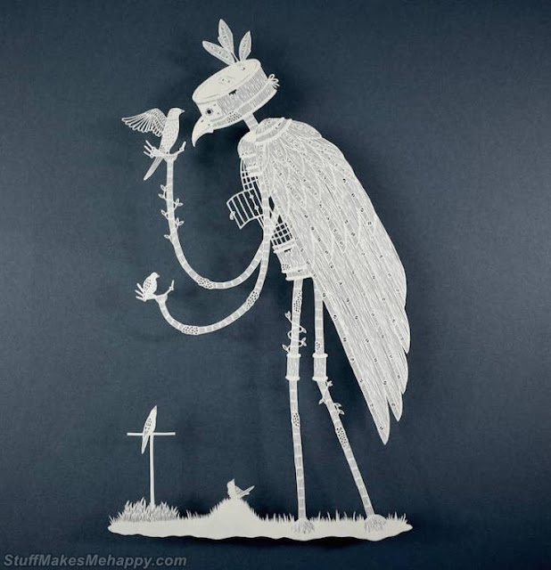 Inspirational Handmade Paper Cutting Art by Pippa Dyrlaga