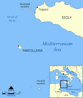 Pantelleria map, Sicily