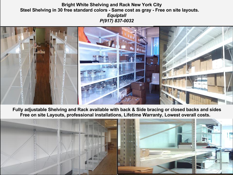 Steel Shelving Astoria Queens White Shelving in New York City