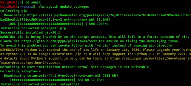installing the dependencies