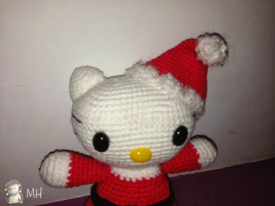 Kitty Mamá Noel amigurumi