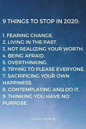 9 things to stop in 2020 - #quotes #newyearquotes