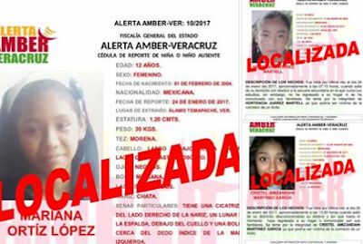 Desactivan 5 alerta amber en el Estado de Veracruz