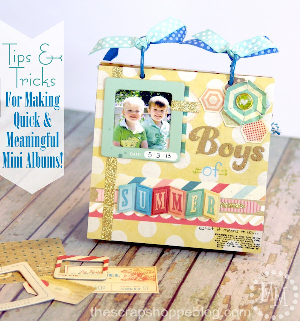 Don't miss these tips and tricks for maximizing a mini album in my Boys of Summer album!