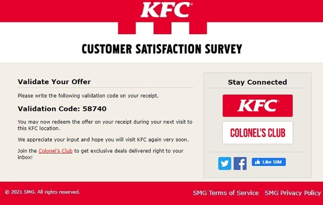 KFC store survey