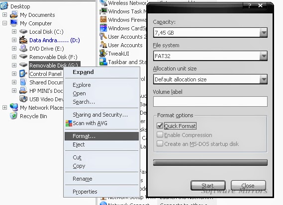 Format your USB Flash Drive and use Fat32 or Fat as filesystem Format your USB Flash Drive and use Fat32 or Fat as filesystem