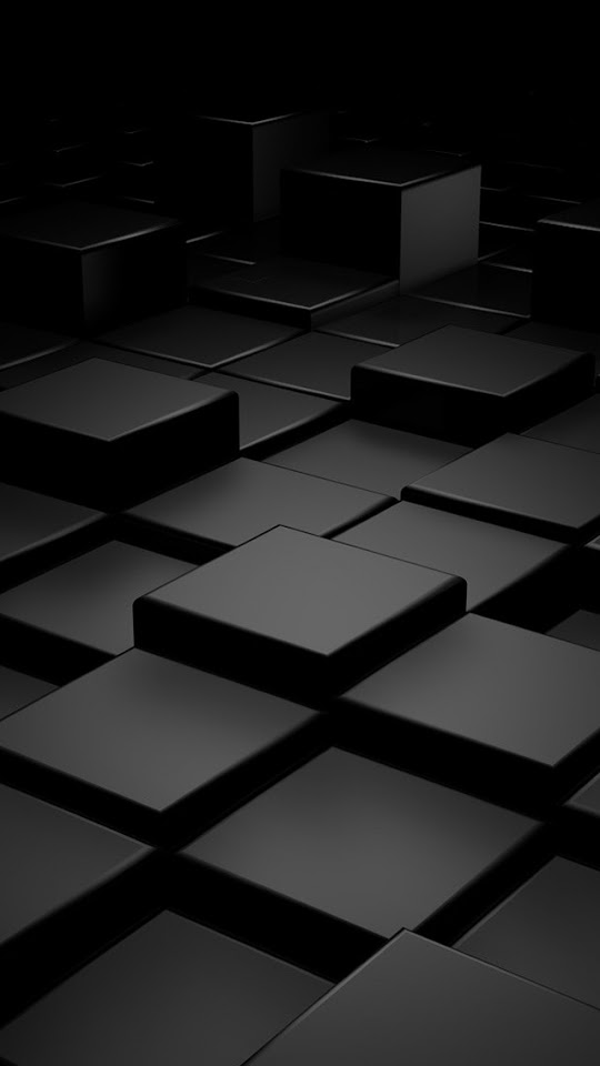   3D Dark Cubes   Galaxy Note HD Wallpaper