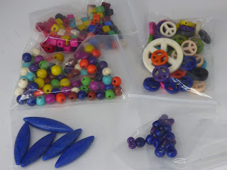 I have some classic blue beads here to choose from