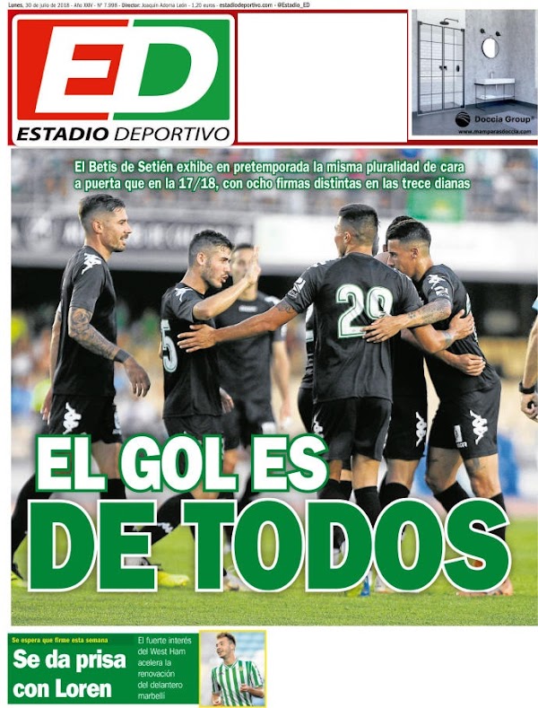 Betis, Estadio Deportivo: "El gol es de todos"