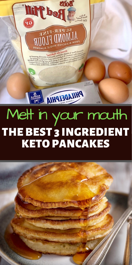 THE BEST 3 INGREDIENT KETO PANCAKES