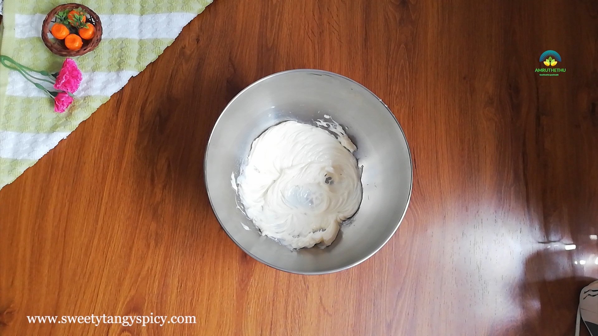 Beat with an electric beater on medium speed till the butter turns soft