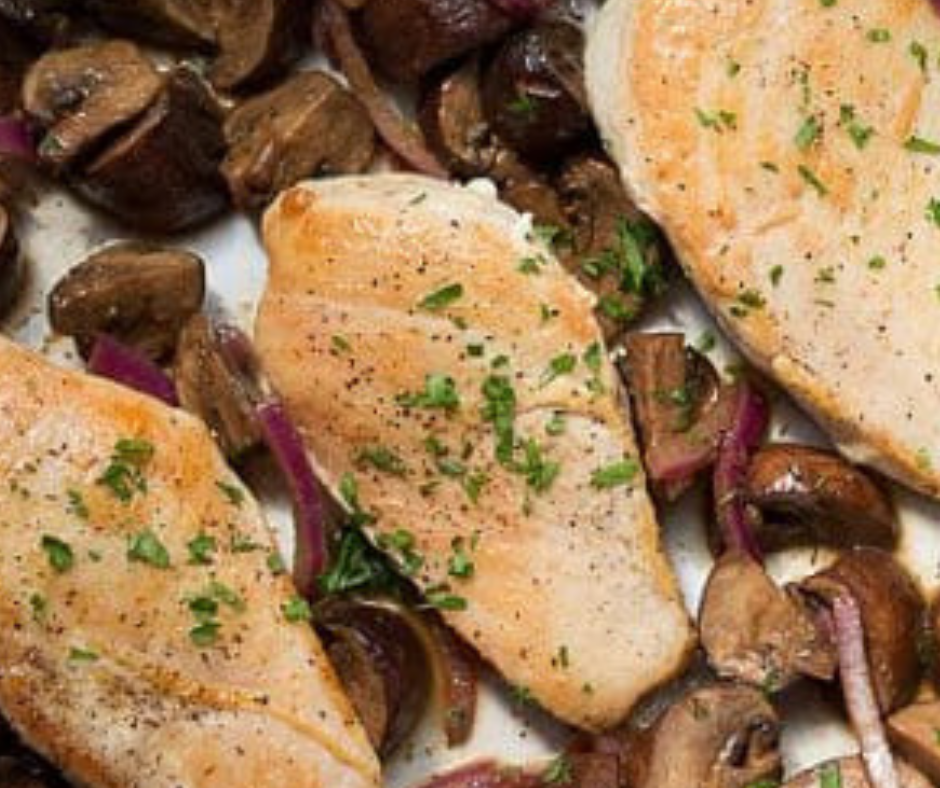 Healthy Low Carb Chicken Recipe with Marinated Mushrooms - Nabila Kitchen