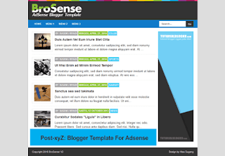 Brosense, Template Adsense Untuk Blogspot