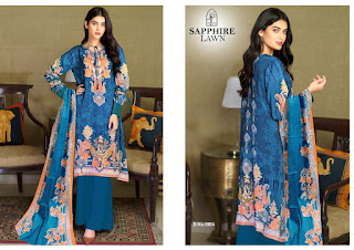 Sapphire Lawn Pakistani Dress Wholesale Price