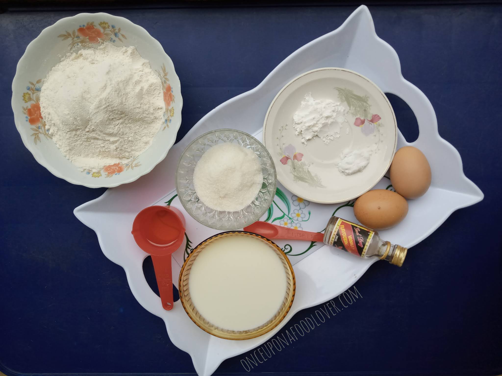 Ingredients for mini pancakes