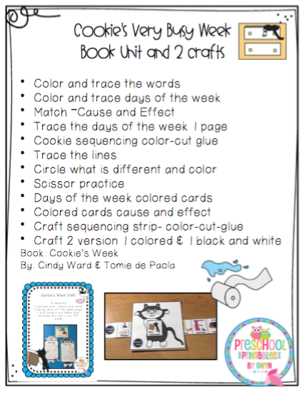 Cookies Busy Week Printable updated Added 2 Crafts Preschool Printables Cookies Busy Week Printable updated Added 2 Crafts Preschool Printables