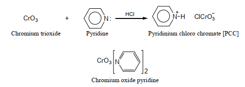 ومعمليًاً يستخدم معقد Pyridine-Chromic مثل كاشف كوللنز Collins's reagent  وكذلك PCC الذي يعرف بكاشف كوري Corey's reagent