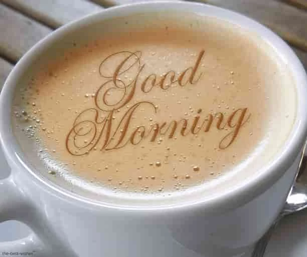 good morning images with coffee cup