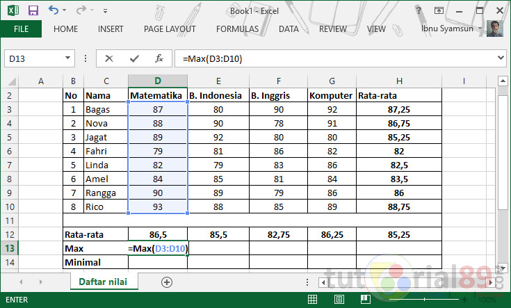 Excel dan Rumus Microsoft Excel rumus excel pembagian Excel dan Rumus Microsoft Excel rumus excel pembagian