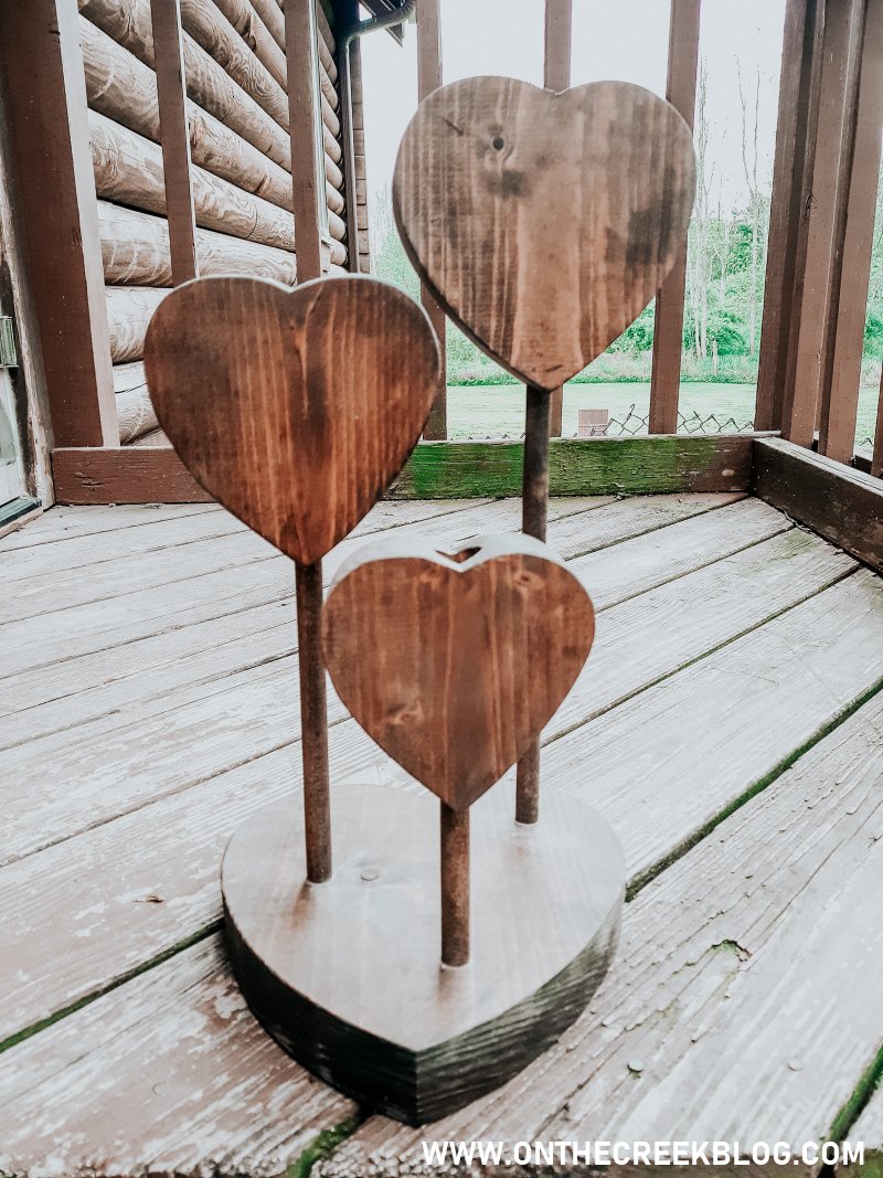 Rustic/chippy/distressed heart candle holder 'before' photo!