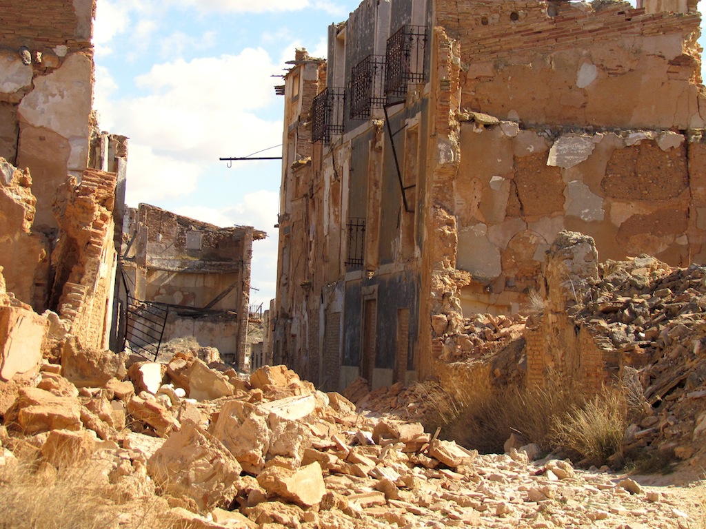 Deserted Places The Spanish ghost town of Belchite, left