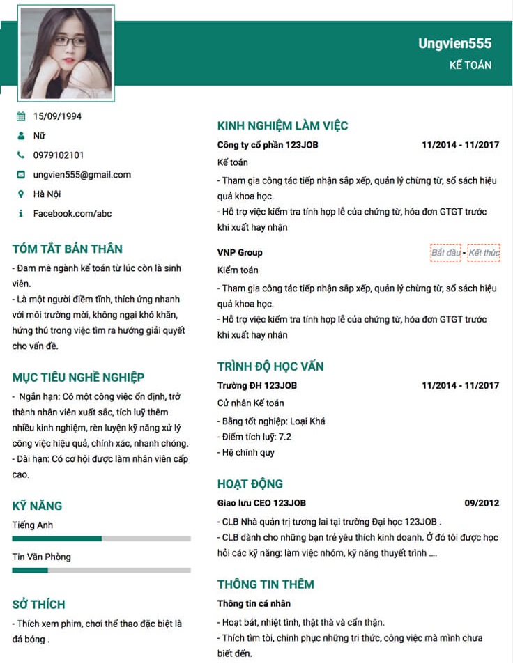 BỐ CỤC CHUẨN CỦA MỘT CV XIN VIỆC | TUYỂN DỤNG VIỆC LÀM PHÚ QUỐC