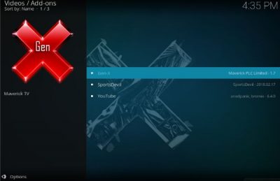 Revisión del complemento Gen-X Kodi