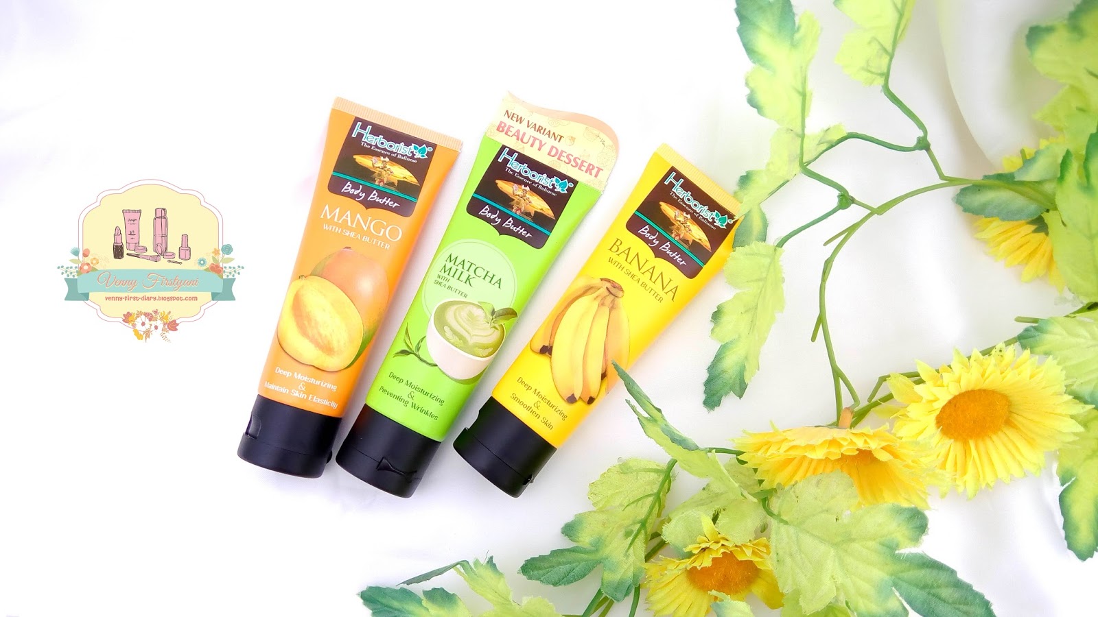 Herborist Body Butter Banana, Matcha dan Mango Review Venny Firstyani