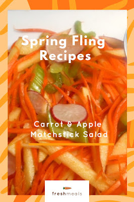 Carrot & Apple Matchstick Salad:  Colorful, crisp and super-fresh says it all with this light Spring salad! - Slice of Southern