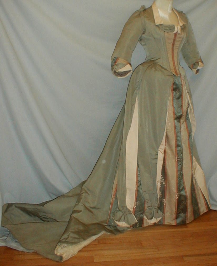 All The Pretty Dresses: 1870's Natural Form Green Dress