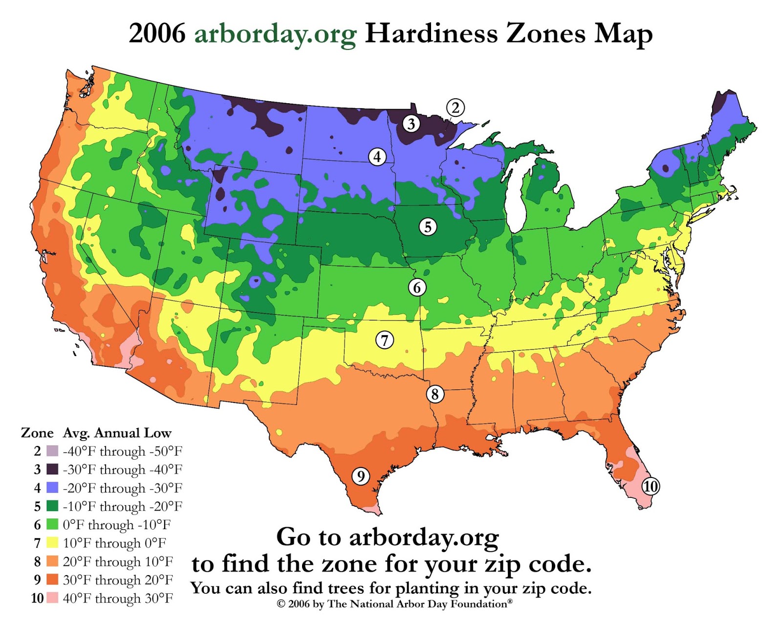 Trees and Tents: Planting/Hardiness zones map