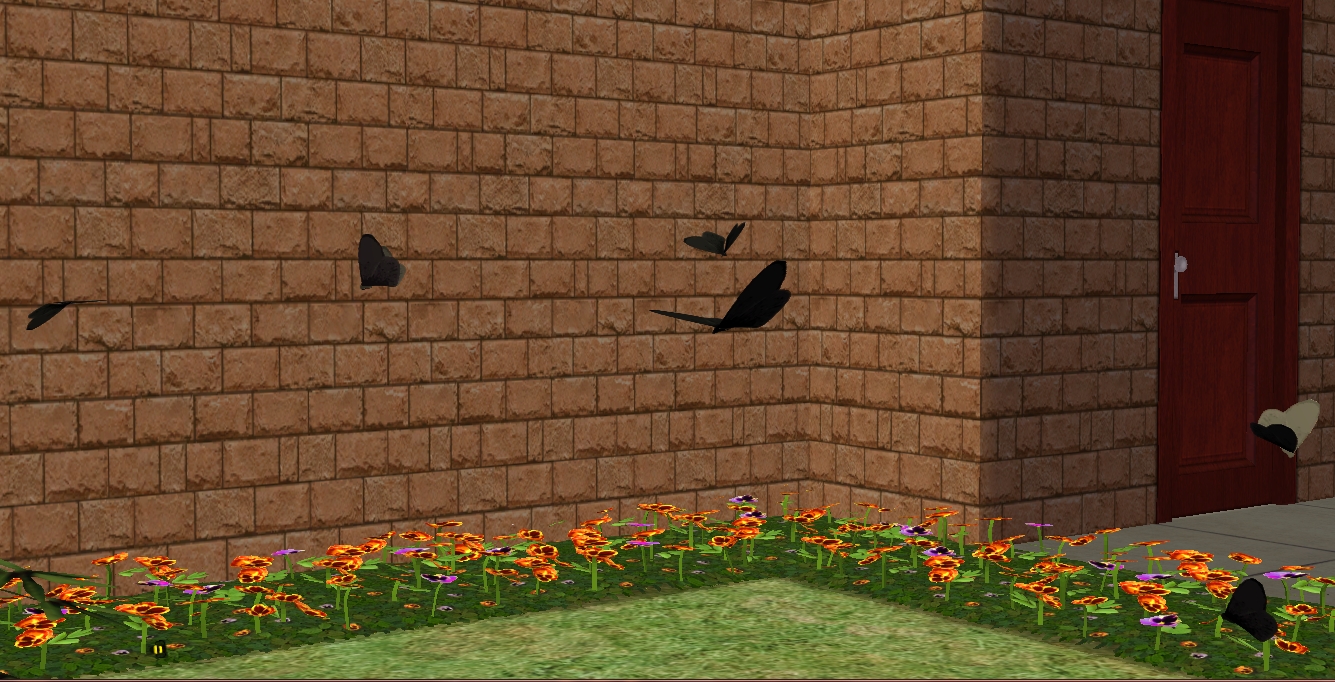 TheNinthWaveSims The Sims 2 Default Replacement Butterflies In 3 Colours (Seasons Required)