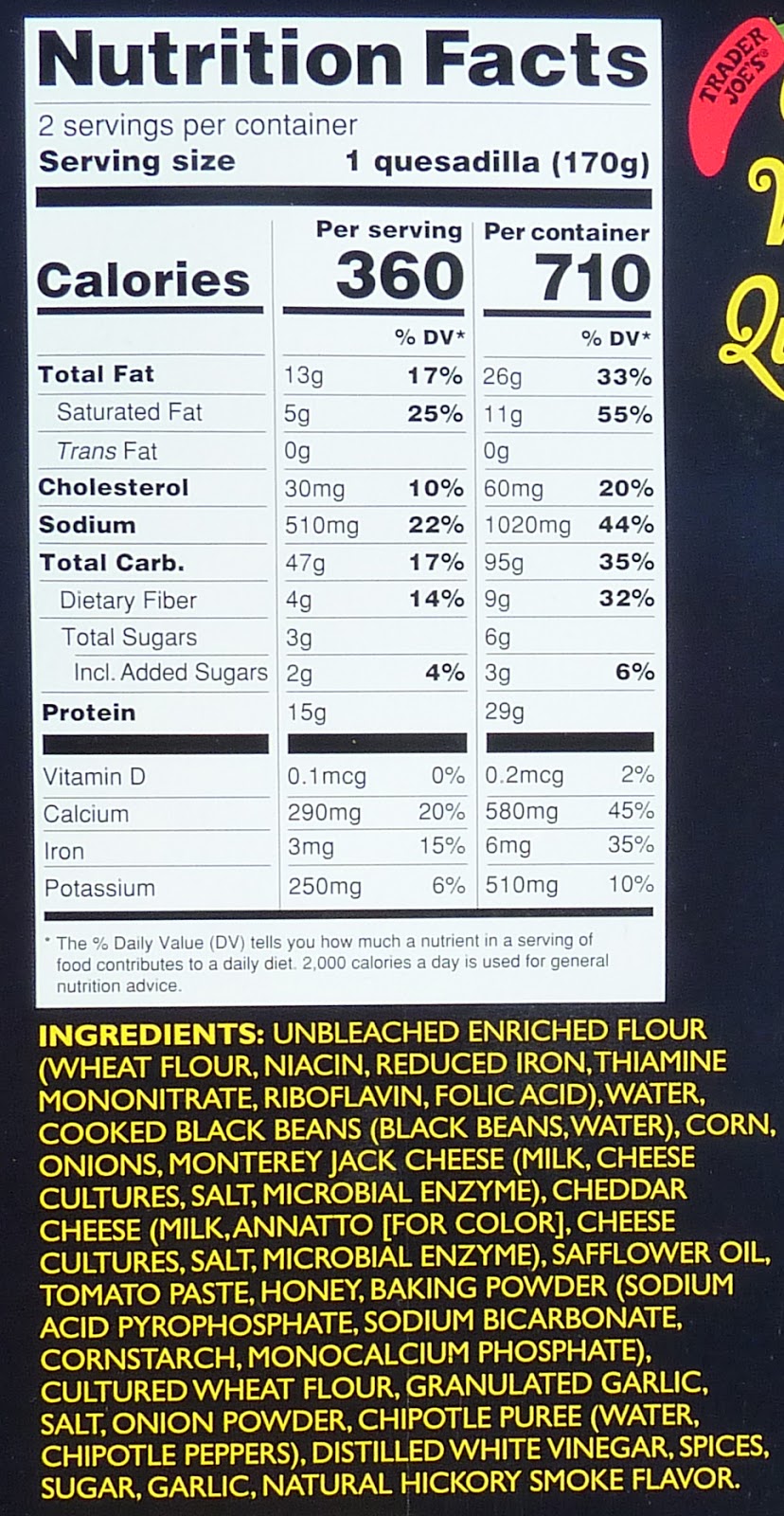 What's Good at Trader Joe's? Trader Joe's Chipotle Vegetable Quesadillas