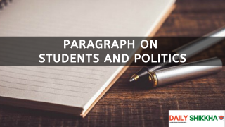 paragraph on Students and Politics