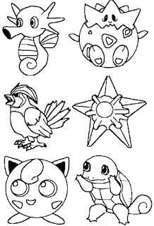 Pokemon Characters Drawing to Color