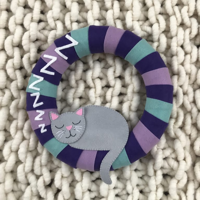 Cat Lady Felt Wreath