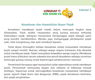 Kunci Jawaban Tematik Kelas 6 Tema 6 Literasi 2 Kesadaran dan Kepedulian Bayar Pajak www.simplenews.me