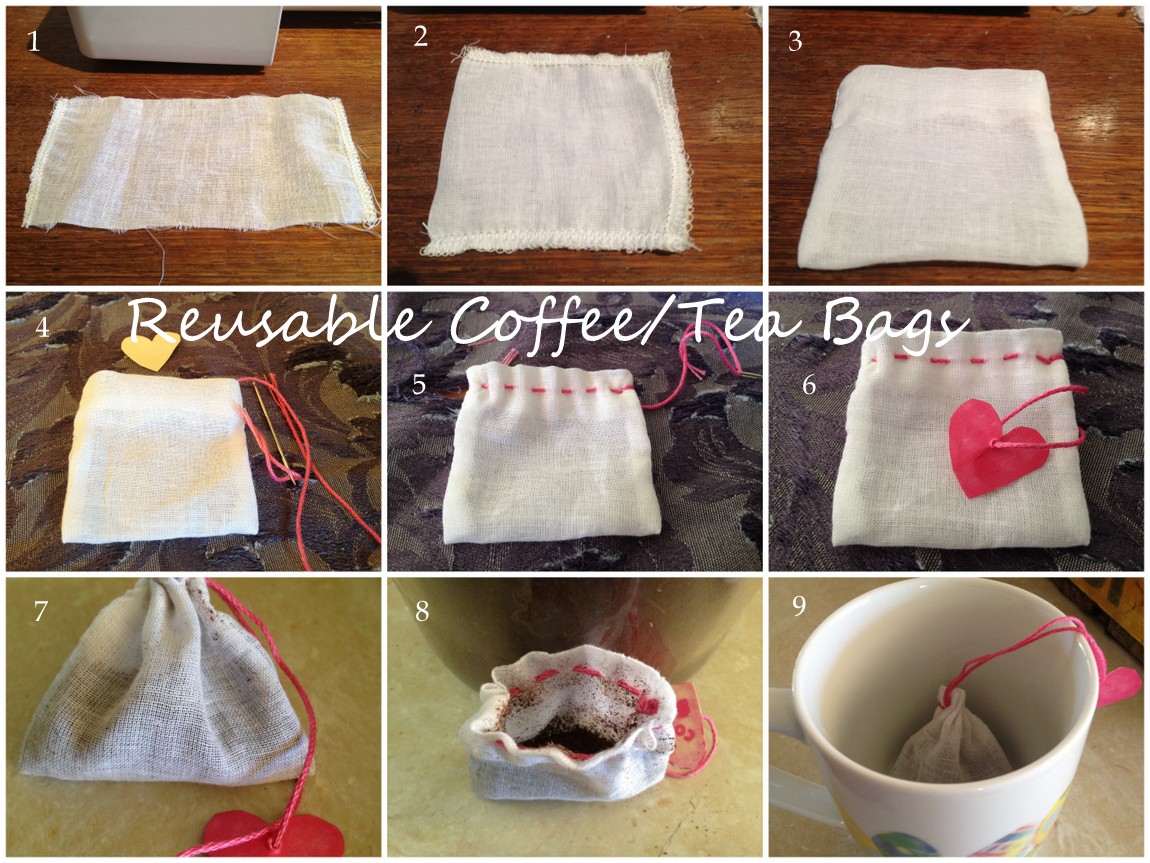 Cherished Hearts At Home Homemade Reusable Coffee or Tea Bags Tutorial