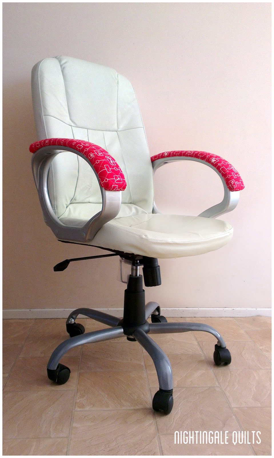 Nightingale Quilts Tutorial Reupholstering Office Chair Arm Rests