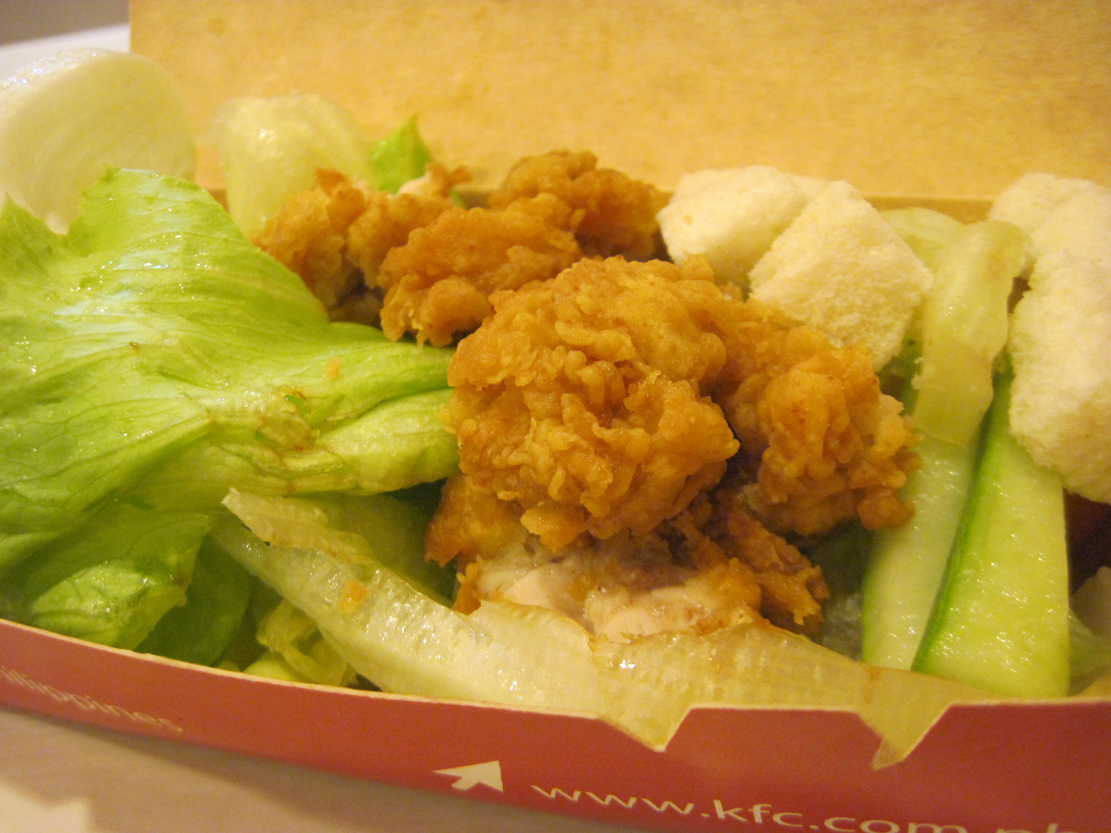 Davao Food One Plate At a Time KFC Chicken Salad with Asian Dressing