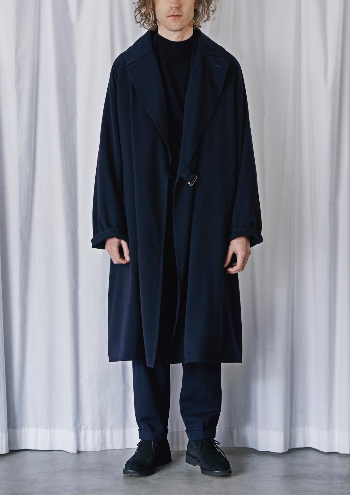 【名作】17AW comoli ヤクウールショールカラーコート