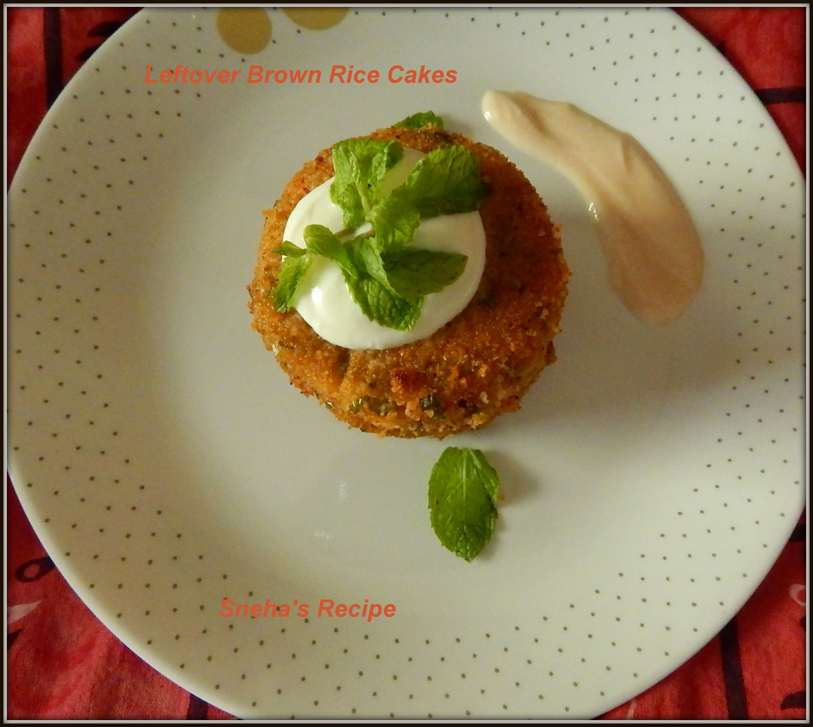Leftover Brown Rice Cakes#SundayFunday - Sneha's Recipe