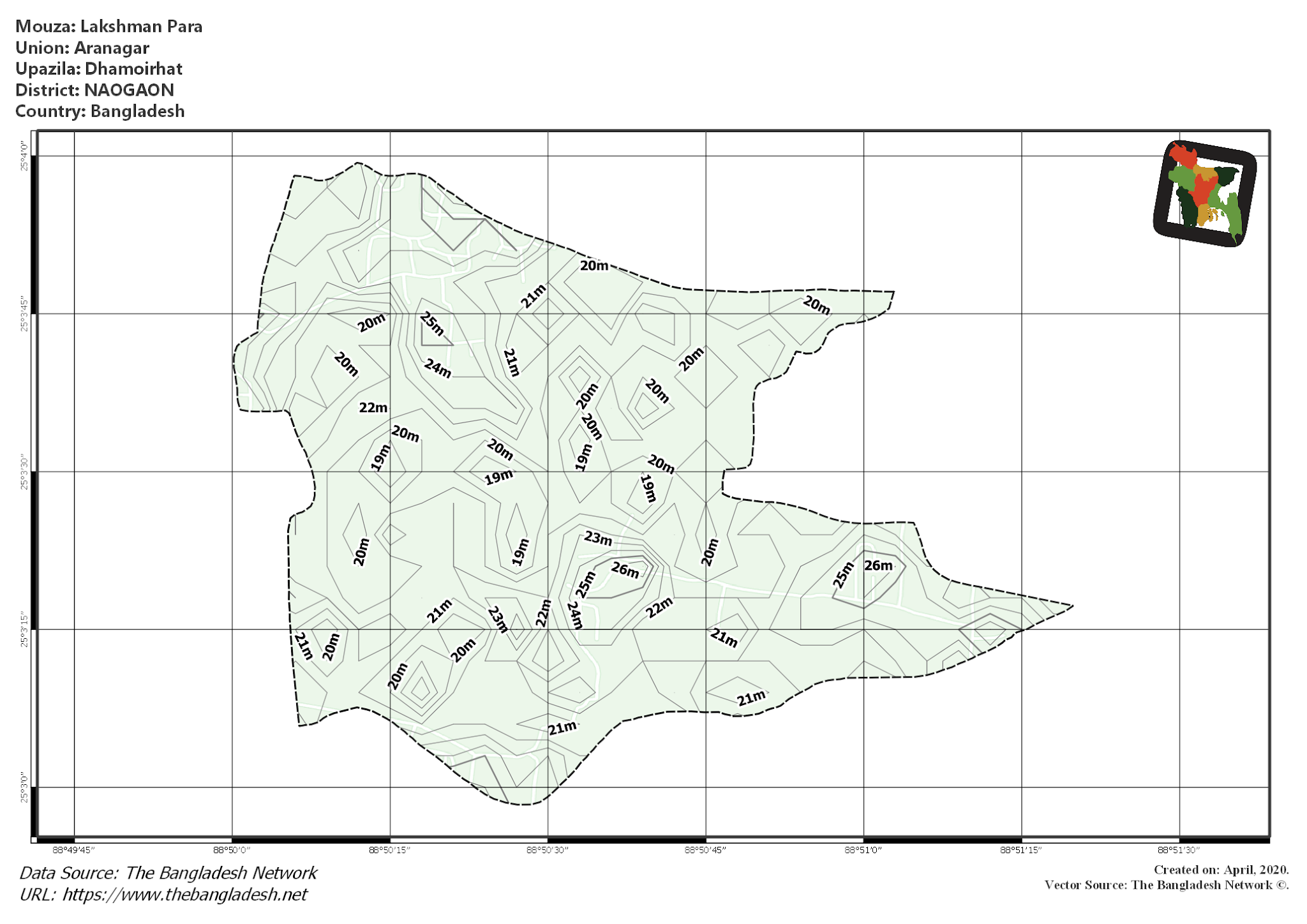 Map of Lakshman Para Mouza of Dhamoirhat Upazila, NAOGAON Map of Lakshman Para Mouza of Dhamoirhat Upazila, NAOGAON, Bangladesh.